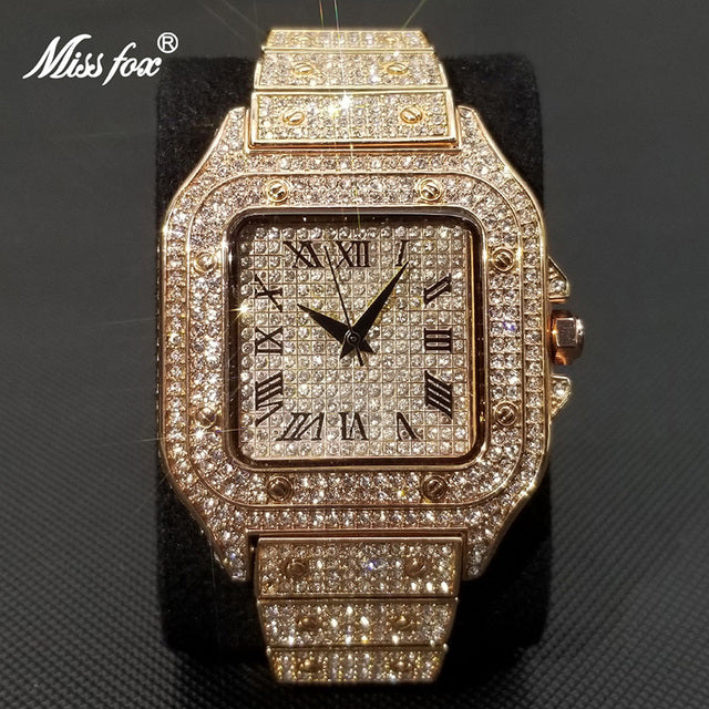 MISSFOX Top Brand Square men's watch