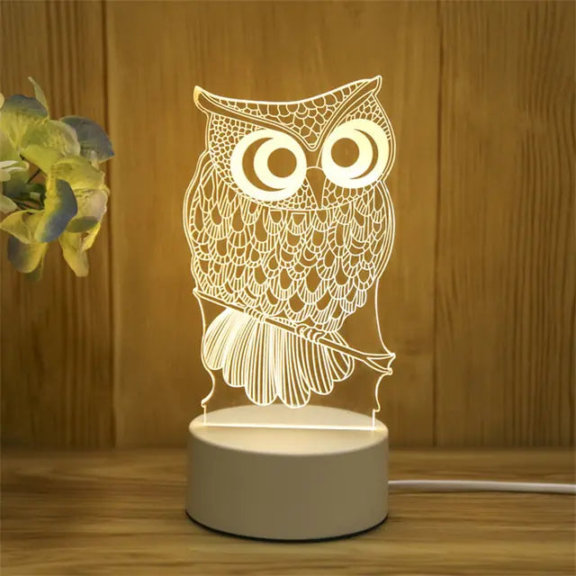 3D LED creatieve nachtlamp voor kinderen
