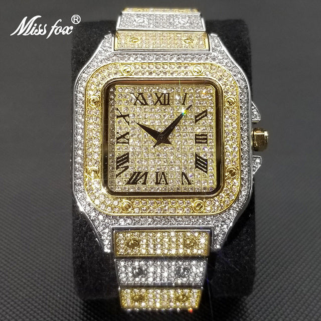 MISSFOX Top Brand Square men's watch