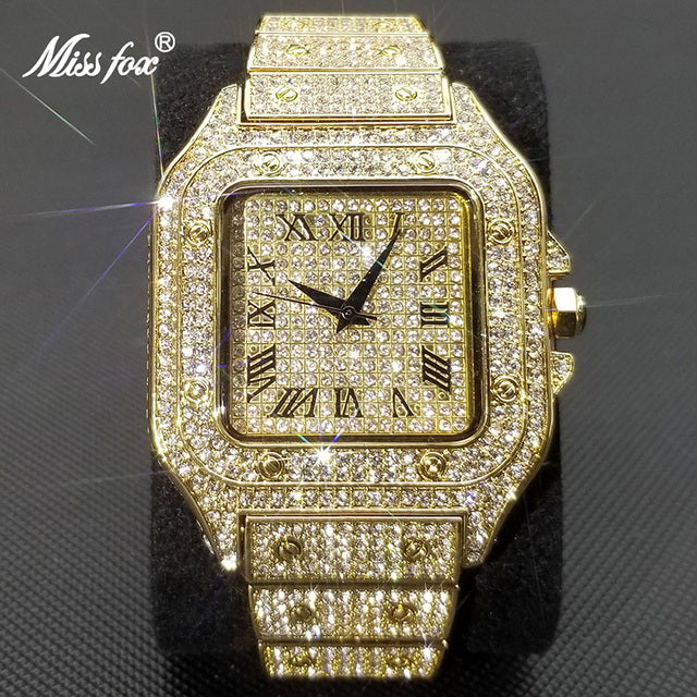 MISSFOX Top Brand Square men's watch