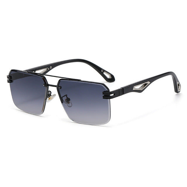 Oversized Rimless square sunglasses