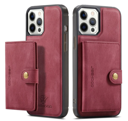 iPhone için Lüks Manyetik Deri Kılıf.