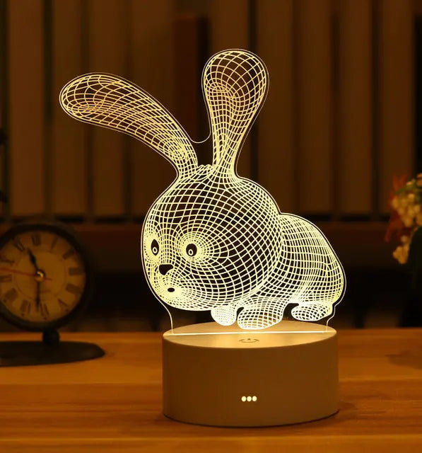 3D LED creatieve nachtlamp voor kinderen