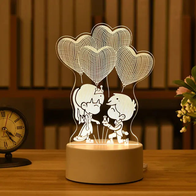 3D LED creatieve nachtlamp voor kinderen