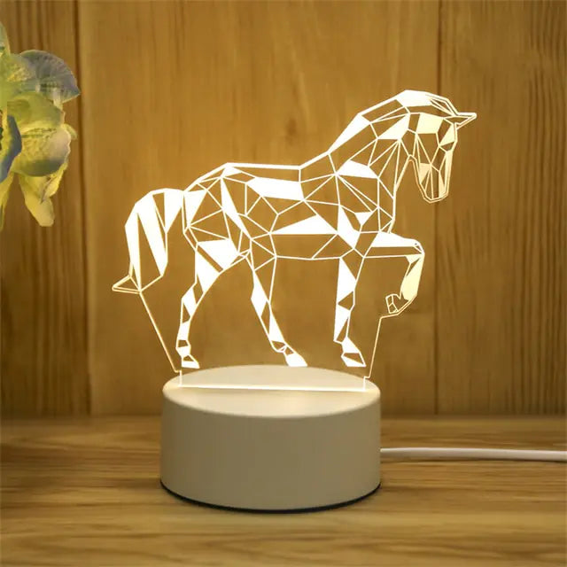 3D LED creatieve nachtlamp voor kinderen