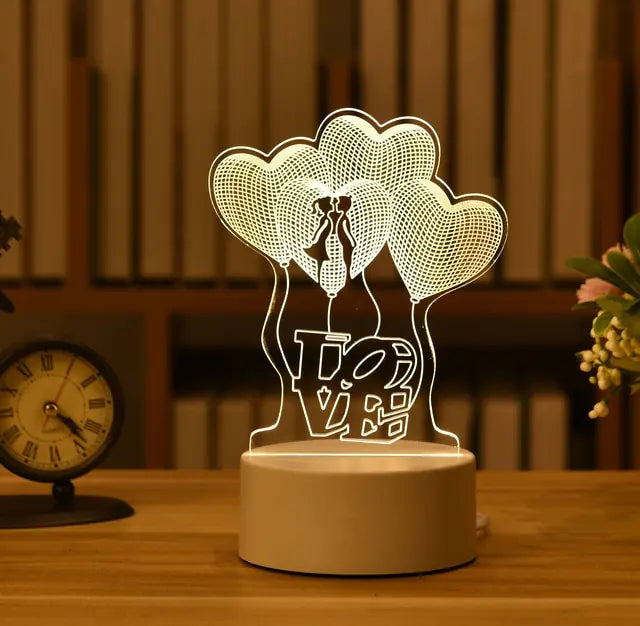 3D LED creatieve nachtlamp voor kinderen