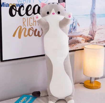 130 cm lang kattenkussen voor kinderen