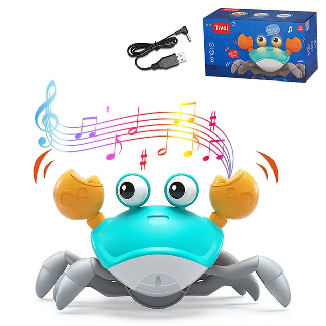 Leuke Sensing Kruipende Krab Babyspeelgoed Interactief Wandelen Dansen met Muziek Vermijd automatisch obstakels Speelgoed voor kinderen Peuter