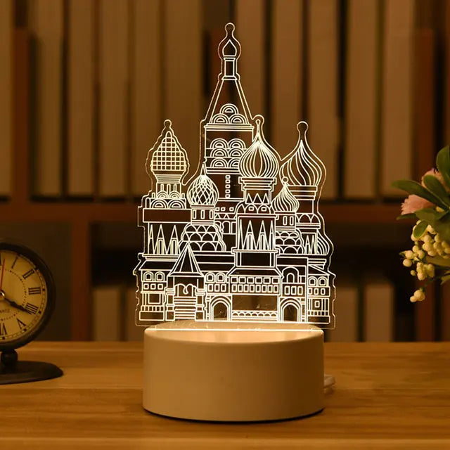 3D LED creatieve nachtlamp voor kinderen