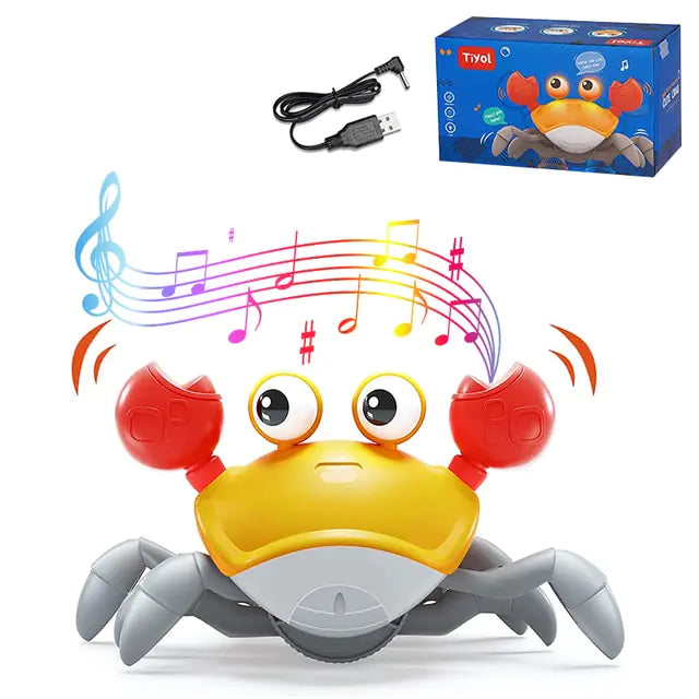 Leuke Sensing Kruipende Krab Babyspeelgoed Interactief Wandelen Dansen met Muziek Vermijd automatisch obstakels Speelgoed voor kinderen Peuter
