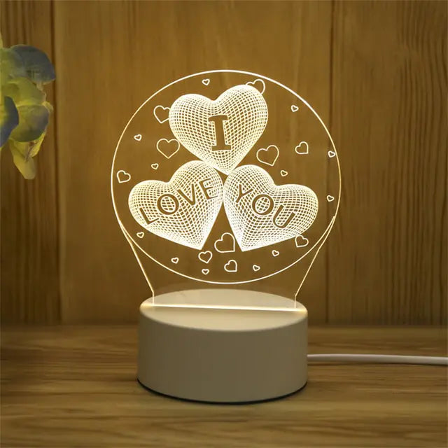 3D LED creatieve nachtlamp voor kinderen