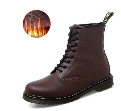 Unisex deri çizmeler