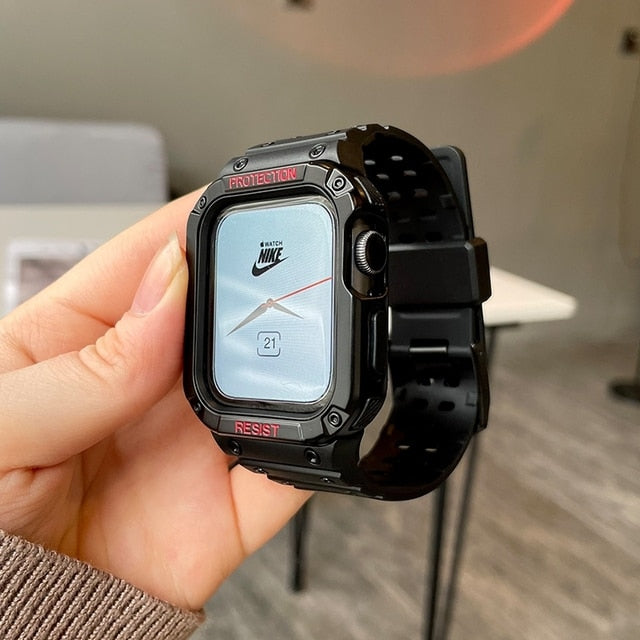Apple Watch Series 7 6 SE 5 için Watch Band + Kılıf