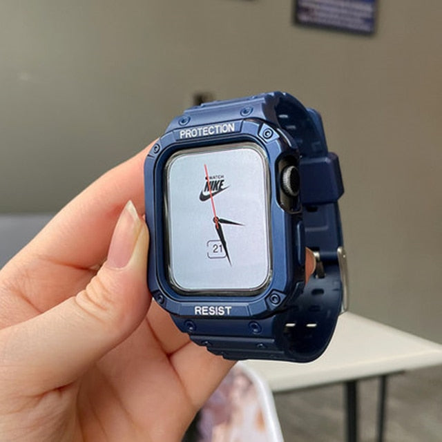 Apple Watch Series 7 6 SE 5 için Watch Band + Kılıf