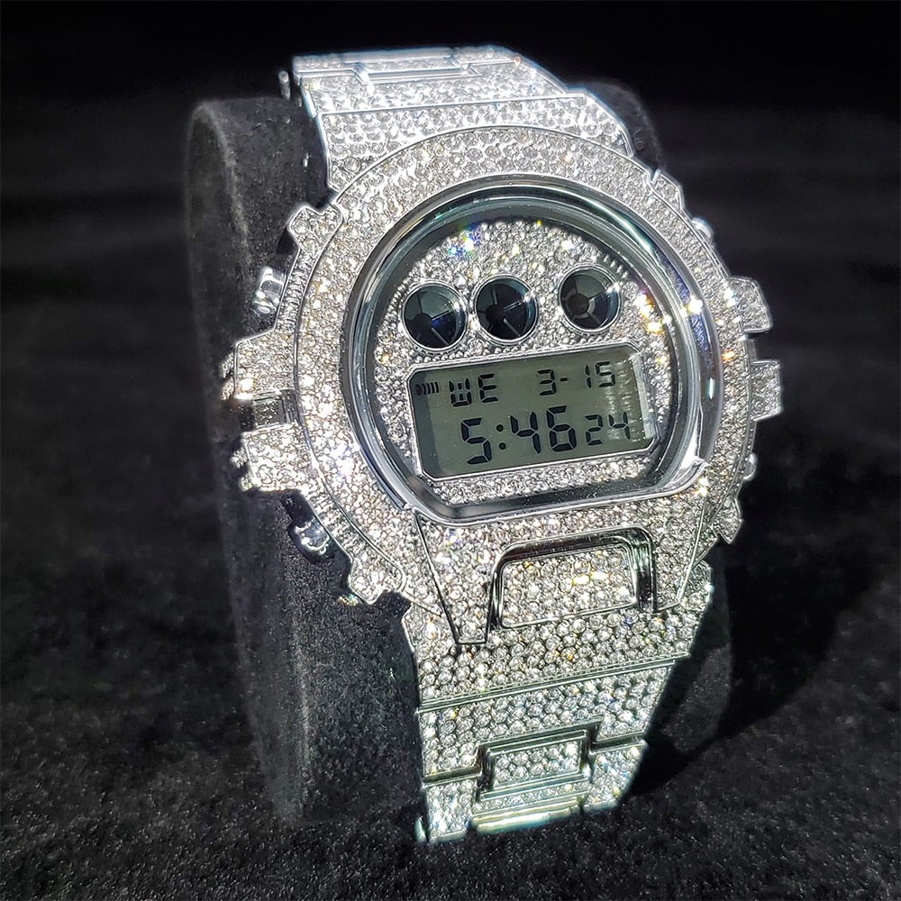 Digitale diamanten Quartz polshorloge