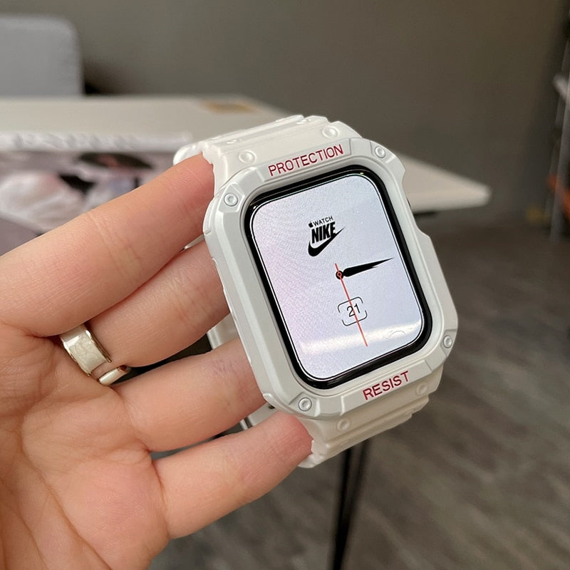 Apple Watch Series 7 6 SE 5 için Watch Band + Kılıf
