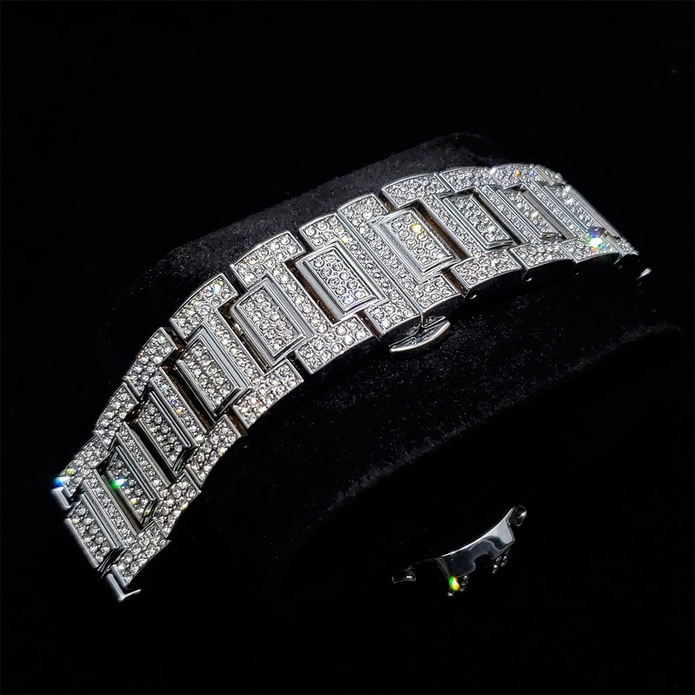 Digitale diamanten Quartz polshorloge
