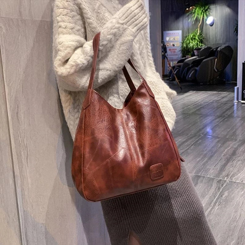 Kadınlar için Vintage PU Deri Çanta!