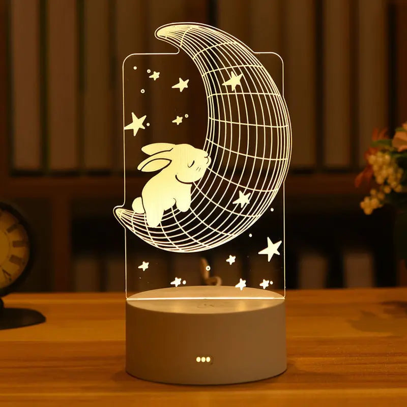3D LED creatieve nachtlamp voor kinderen