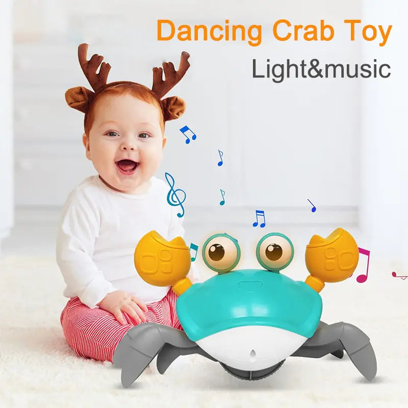 Leuke Sensing Kruipende Krab Babyspeelgoed Interactief Wandelen Dansen met Muziek Vermijd automatisch obstakels Speelgoed voor kinderen Peuter