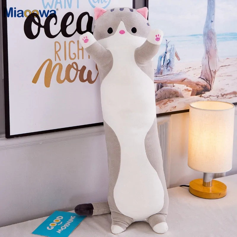 130 cm lang kattenkussen voor kinderen