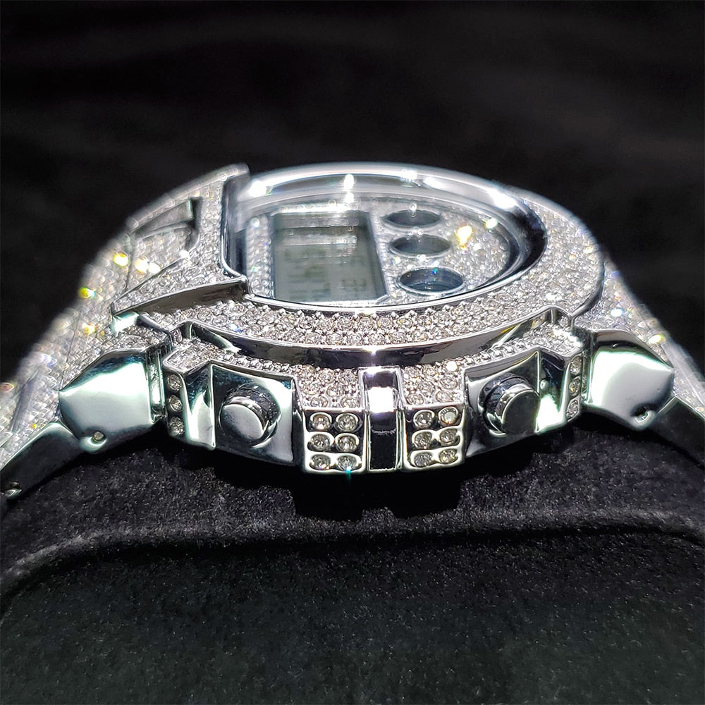Digitale diamanten Quartz polshorloge