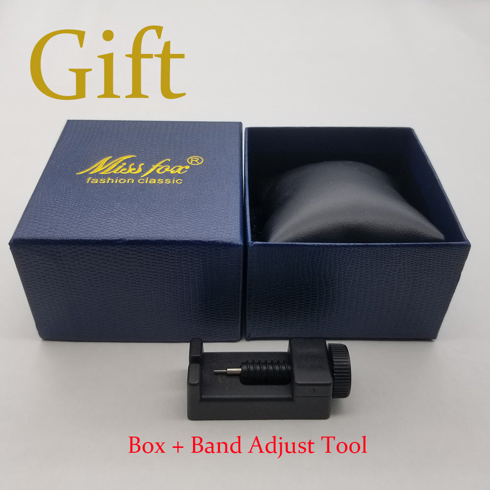 MISSFOX Top Brand Square men's watch