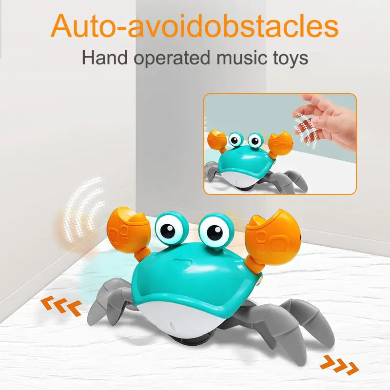 Leuke Sensing Kruipende Krab Babyspeelgoed Interactief Wandelen Dansen met Muziek Vermijd automatisch obstakels Speelgoed voor kinderen Peuter