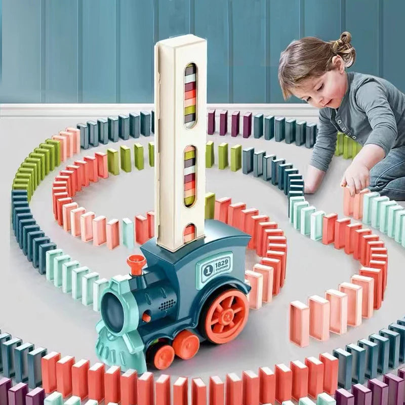 Automatische dominotrein voor kinderen