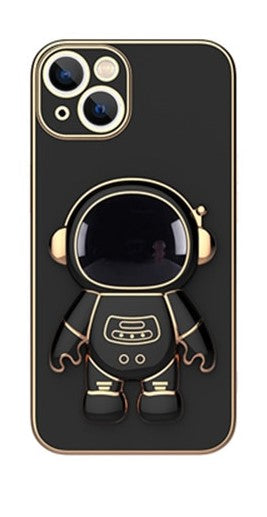 Iphone 3D Astronaut Telefoonhoes met Houder - Innovatieve Bescherming voor iPhone 14, 13, 12, 11 Pro Max, XR, XS, 7, 8 Plus, SE 2022