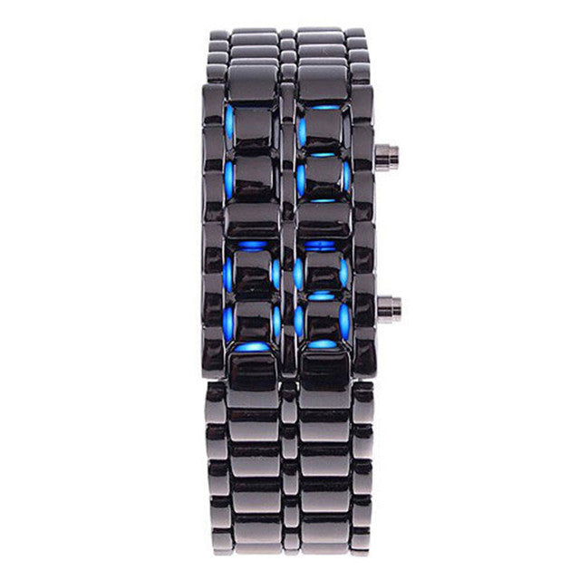 Digital lava wristwatch