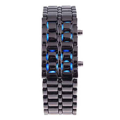 Digital lava wristwatch