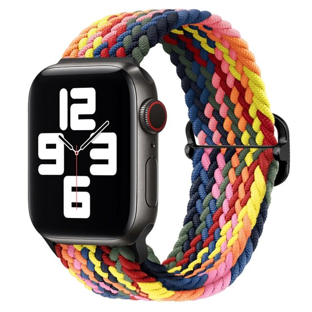 Apple Watch için Naylon Örgülü Solo Döngü Bandı