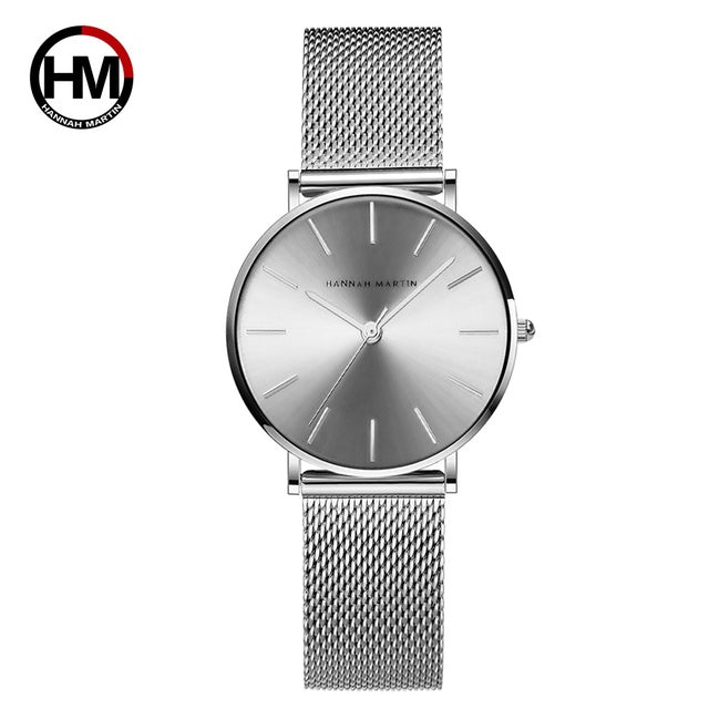 Steel Mesh Japan Quartz horloge