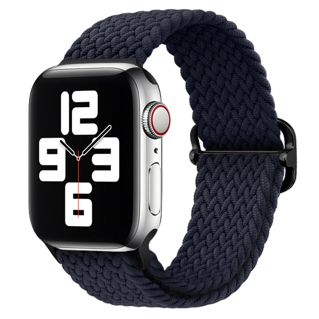 Apple Watch için Naylon Örgülü Solo Döngü Bandı