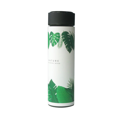 Witte Monstera roestvrijstalen thermische waterfles voor thee, koffie en Termos Tumbler thermosflessen