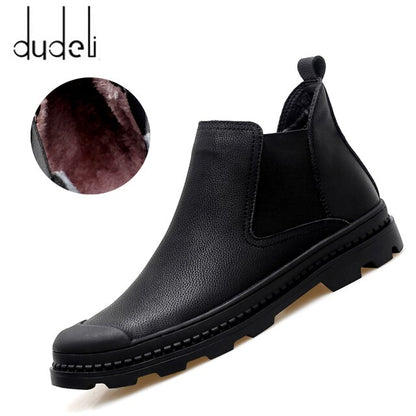 Warm leather Shoes Men