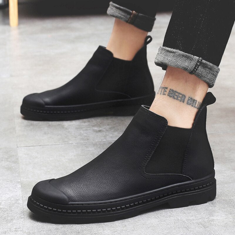 Warm leather Shoes Men