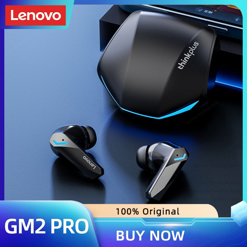 Originele Lenovo GM2 Pro 5.3 Oortelefoon Bluetooth Draadloze Oordopjes met Lage Latentie Hoofdtelefoon HD Oproep Dual Mode Gaming Headset met Microfoon.