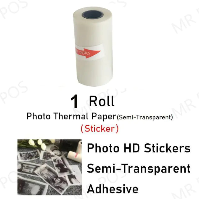 3 Rolls Thermal Paper Sticker Label