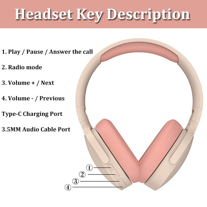 Draadloze Bluetooth hoofdtelefoon