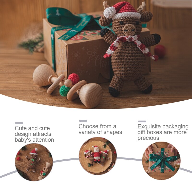 Set Baby Kerst Rammelaars - Een Schattig en Speels Kerstcadeau voor Kleintjes