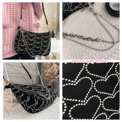 Heart Pattern Shoulder Bag