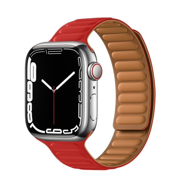 Leather Link Magnetic Loop Bracelet voor iWatch Series - Stijlvolle Luxe voor Jouw Pols