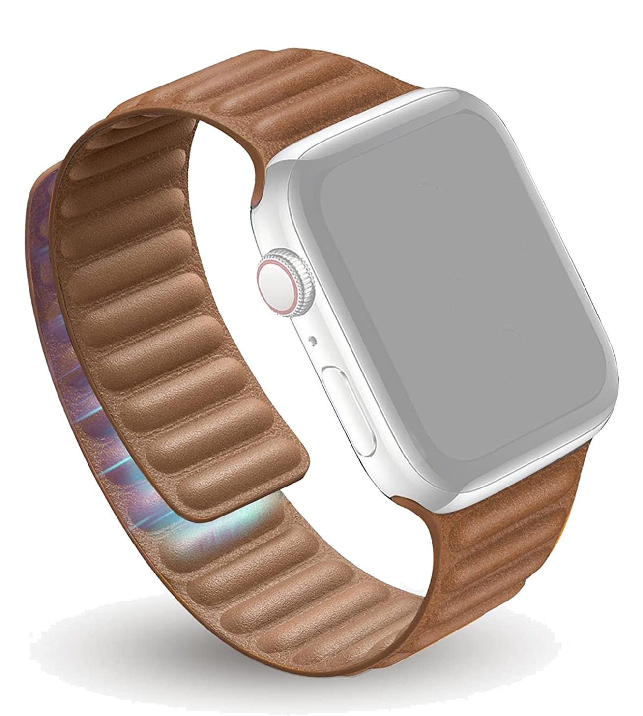 Leather Link Magnetic Loop Bracelet voor iWatch Series - Stijlvolle Luxe voor Jouw Pols