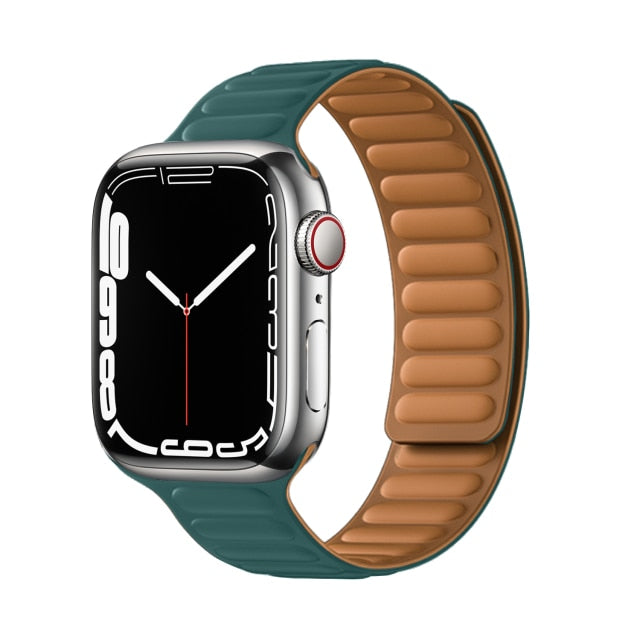 Leather Link Magnetic Loop Bracelet voor iWatch Series - Stijlvolle Luxe voor Jouw Pols