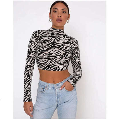 Crop top met drakenprint