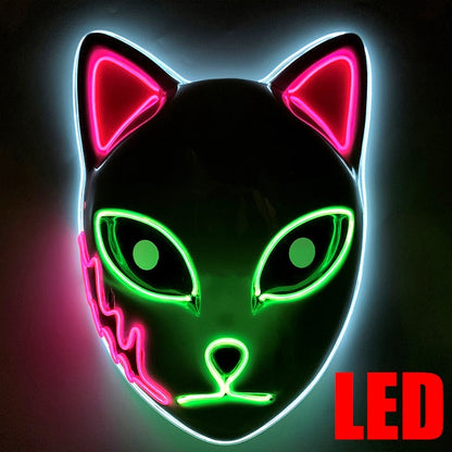 Cadılar Bayramı LED Kedi Maskesi