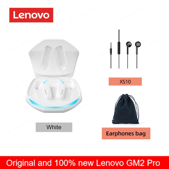 Originele Lenovo GM2 Pro 5.3 Oortelefoon Bluetooth Draadloze Oordopjes met Lage Latentie Hoofdtelefoon HD Oproep Dual Mode Gaming Headset met Microfoon.