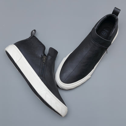 Men Vulcanized Leather Loafer Shoes